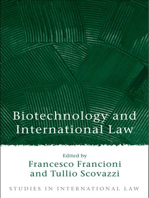 cover image of Biotechnology and International Law